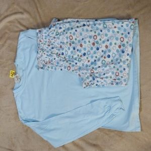 Dots pajama pants with long sleeve tshirt
